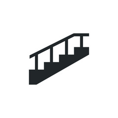 Poster - Stairs icon template color editable. Stairs symbol vector sign isolated on white background illustration for graphic and web design.