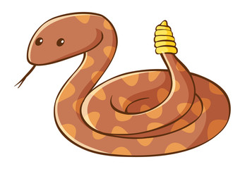 Sticker - Rattle snake on white background