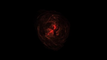 Wall Mural - red energy orb in space or for magical vfx layer with black background