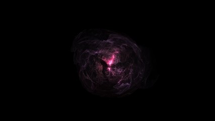 Wall Mural - energy or plasma orb or ball for use in space, science or magic vfx scene - black background layer