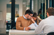 © bnenin - Stressed couple react to a bad news about bankruptcy or illness.