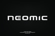 © MoonBandit - neomic. Abstract technology science alphabet font. digital space typography vector illustration design