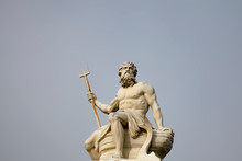 The Ancient Statue Of Mighty God Of Seas And Oceans Neptune (Poseidon)