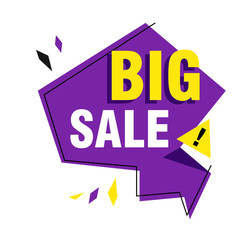 Wall Mural - Big sale sign on white background