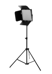 Canvas Print - Professional lighting equipment for video production isolated on white