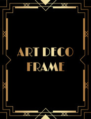 Wall Mural - Geometric Art Deco Style Print Frame Design