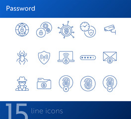 Password line icons