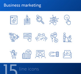 Canvas Print - Business marketing icons