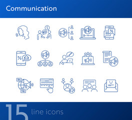 Canvas Print - Communication line icons