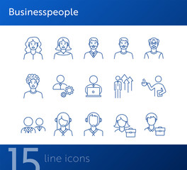 Wall Mural - Businesspeople icons