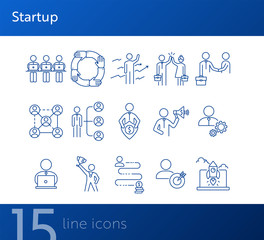 Wall Mural - Starting business icons