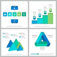 Creative infographic design set for business development