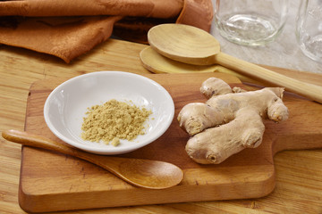 Canvas Print - Fresh ginger root