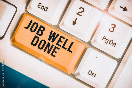 Cuadros en Lienzo Text sign showing Job Well Done