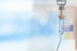 canvas print picture - Closeup set iv fluid intravenous drop saline drip hospital, Medical Concept, copy space.