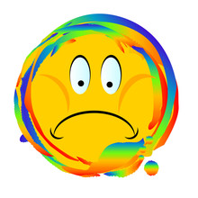Rainbow Emoji Rings Sad Smile Face