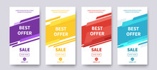 Best Offer Sale Banners For Social Media Stories, Web Page, Promotion For Mobile