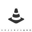 traffic cone icon vector illustration for graphic design and websites