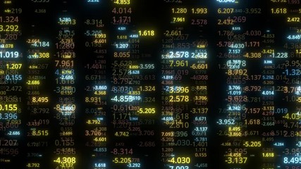 Wall Mural - big data matrix numbers background