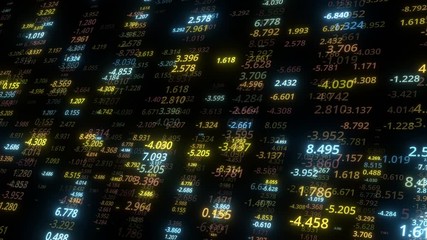 Wall Mural - market stock exchange numbers background