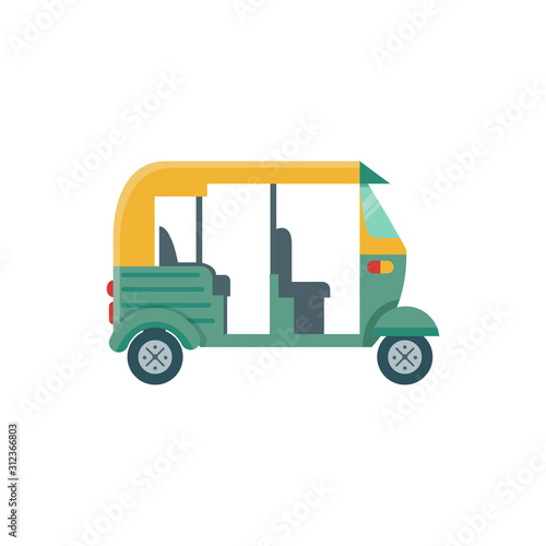 Indian Auto Rickshaw Icon Cartoon Vector Flat Design On White Background Buy This Stock Vector And Explore Similar Vectors At Adobe Stock Adobe Stock