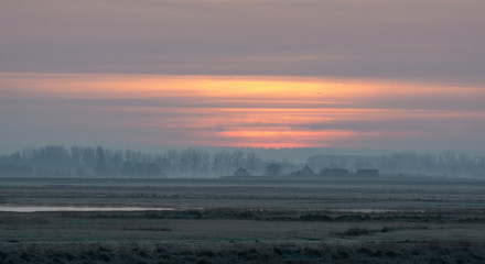 Le Mont Saint Michel in der Normandie Frankreich Dezember Winter