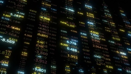 Wall Mural - falling digital data background numbers
