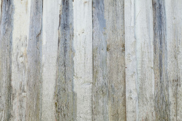 Sticker - Background texture of old white painted wooden lining boards wall.