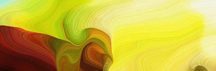 Wall Mural - horizontal colorful abstract wave background with chocolate, pastel orange and pale golden rod colors. can be used as texture, background or wallpaper