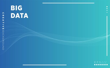 Wall Mural - Modern  Visualization Tech Poster. Glow Digital Particles.Big Data Concept. white Tech Banner.Particle Motion.Big Data Analysis.blue Binary Number Background. blue Tech Abstract.