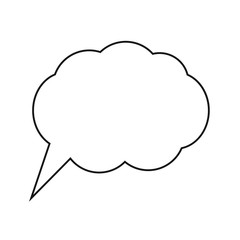 Cartoon dialogs cloud line vector, thinking cloud icon image