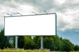 Fototapeta  - Huge billboard mockup in the park