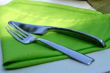 Close up of fork and knife