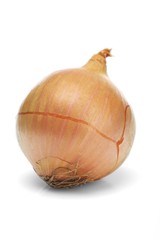 Canvas Print - Onions over white background - close-up