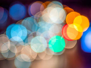 Background that is colour lights and bokeh with lens blur For the festive season Christmas and out of the world