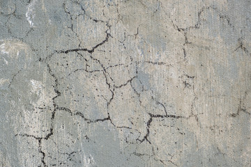 Sticker - Weathered old grey cracked background with rough surface.