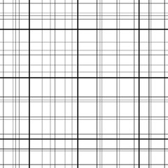 Wall Mural - cross line seamless pattern. black grid lines, white background. abstract stripes, geometric modern 