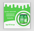 Mobile app ux design vector template concept