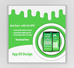 Wall Mural - mobile app ux design vector template concept