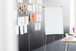 © MDBPIXS - Flip chart by sticky notepapers on wall in office