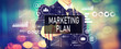 © Tierney - Marketing plan with a businessman on a shiny background