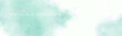 Green mint watercolor background. Colorful texture banner with free copy space for your graphic design or text. Vector illustrator. Ethereal colors. Subtle and delicate surface. 