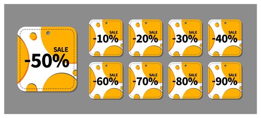 Wall Mural - abstract sale tags set. bright label design template for print, web, ad and marketing. vector badges