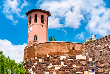 Poster - Clock tower at Ankara Castle in Turkey