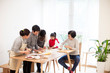 © Bo Bo/Stocksy - happy asian family making Chinese bread in home