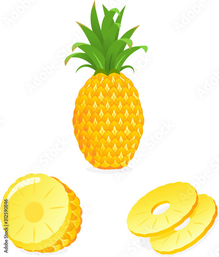 Dekoracja na wymiar  ilustracja-ananasa