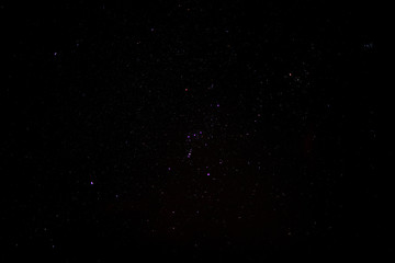 night sky full of stars, orion constellation