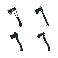 Poster - Axe icon template color editable. Axe symbol vector sign isolated on white background illustration for graphic and web design.