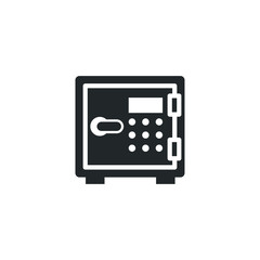 Fototapete - Safe deposit box icon template color editable. Bank vault symbol vector sign isolated on white background illustration for graphic and web design.