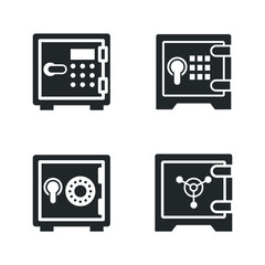 Aufkleber - Safe deposit box icon template color editable. Bank vault symbol vector sign isolated on white background illustration for graphic and web design.